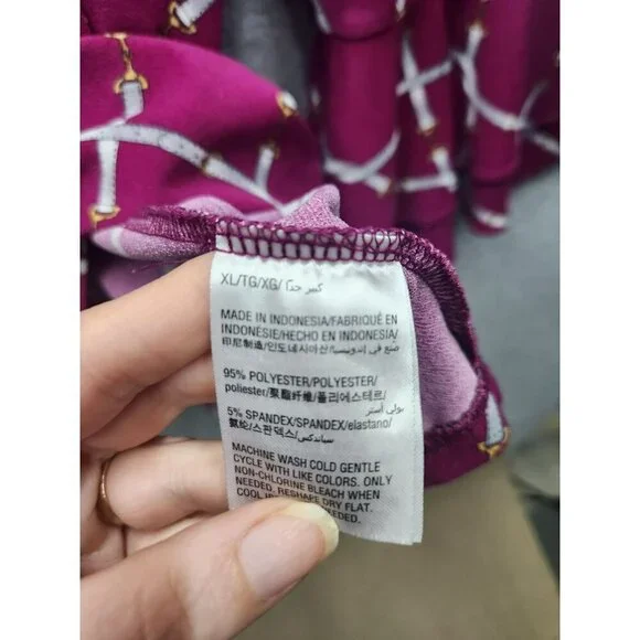 Charter Club Pink Diamond Print Blouse Womens XL Polyester & Spandex Made In Ind - Picture 3 of 4